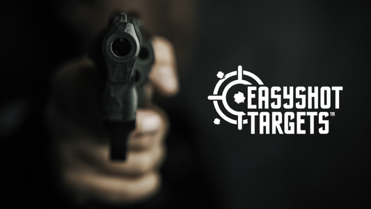 hand holding handgun aiming