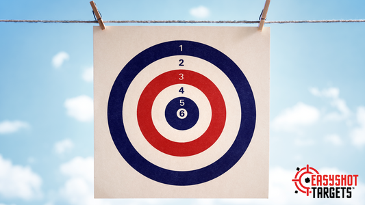 shooting target on clothing line