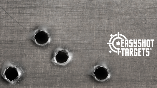metal plate with bullet marks