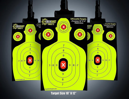 105 Pack - Neon Yellow - Silhouette Targets - EasyShot Targets