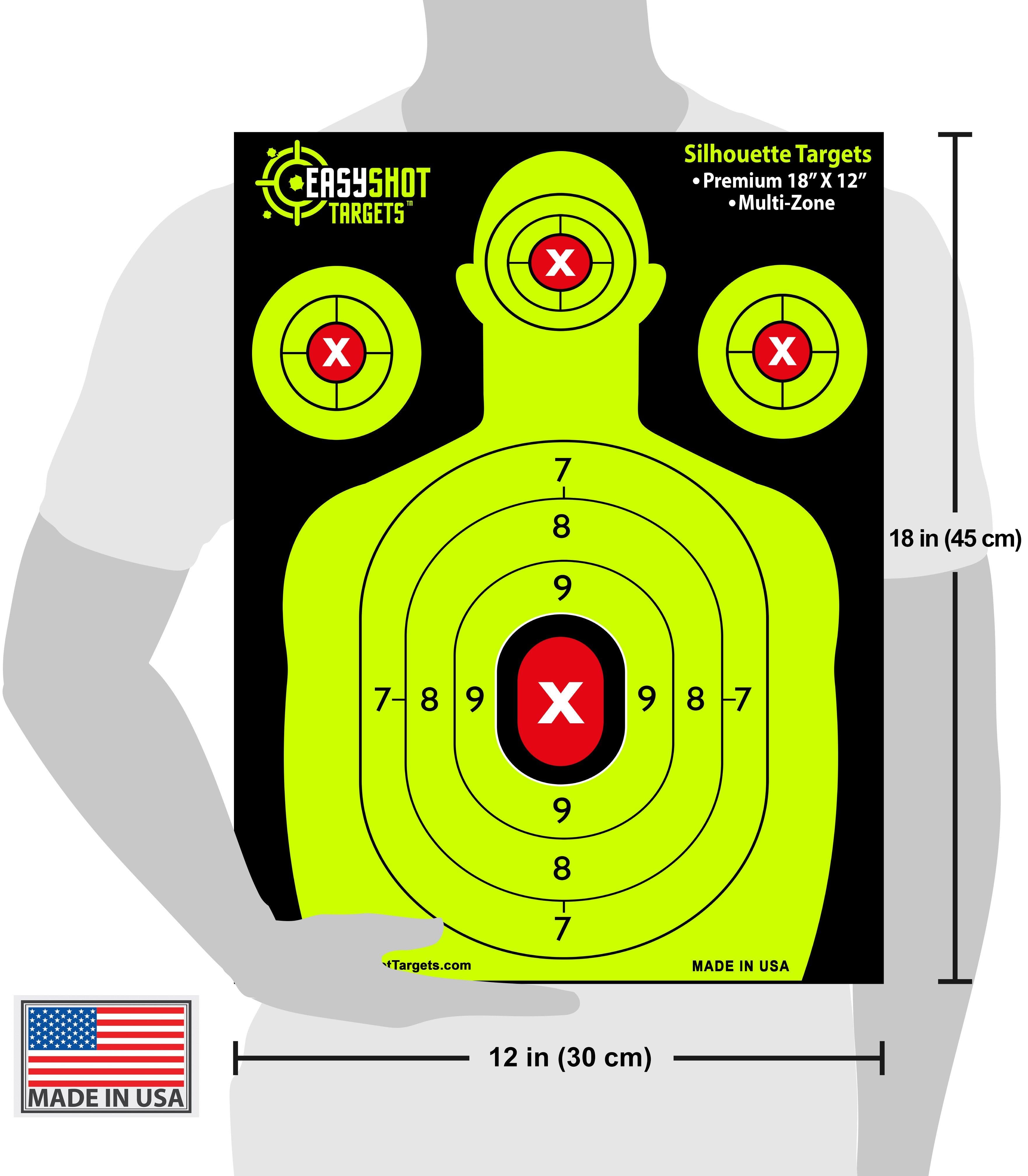 105 Pack - Neon Yellow - Silhouette Targets - EasyShot Targets
