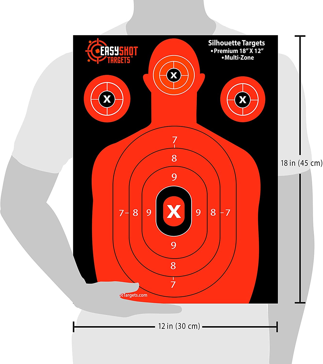 Shop & Save Orange - Silhouette Shooting Targets