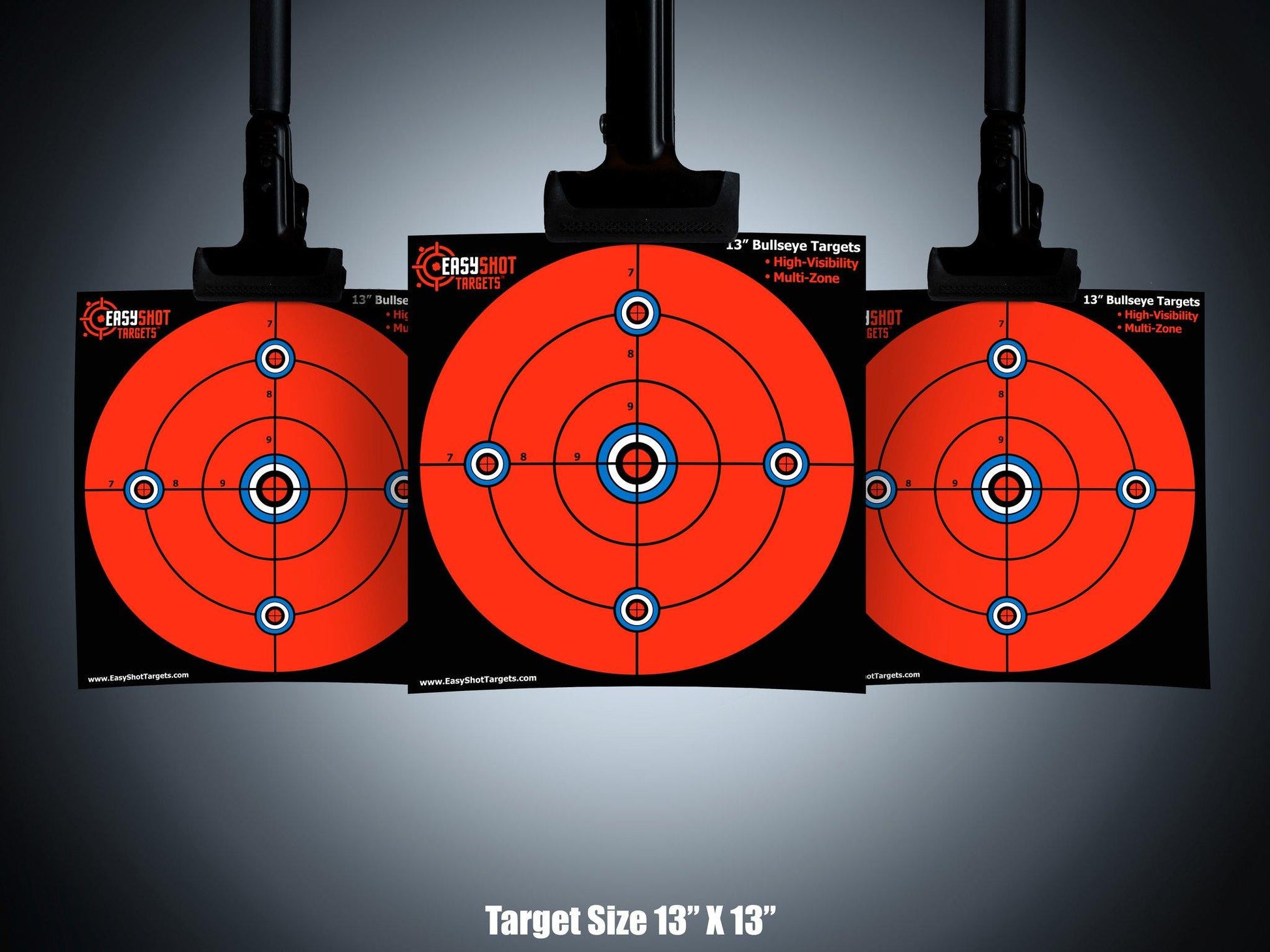 100 PACK- 13" Bullseye Targets - EasyShot Targets