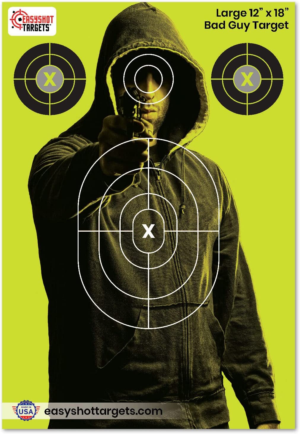 Bad Guy Targets (2 variations) - 40 Targets - Paper Shooting Targets