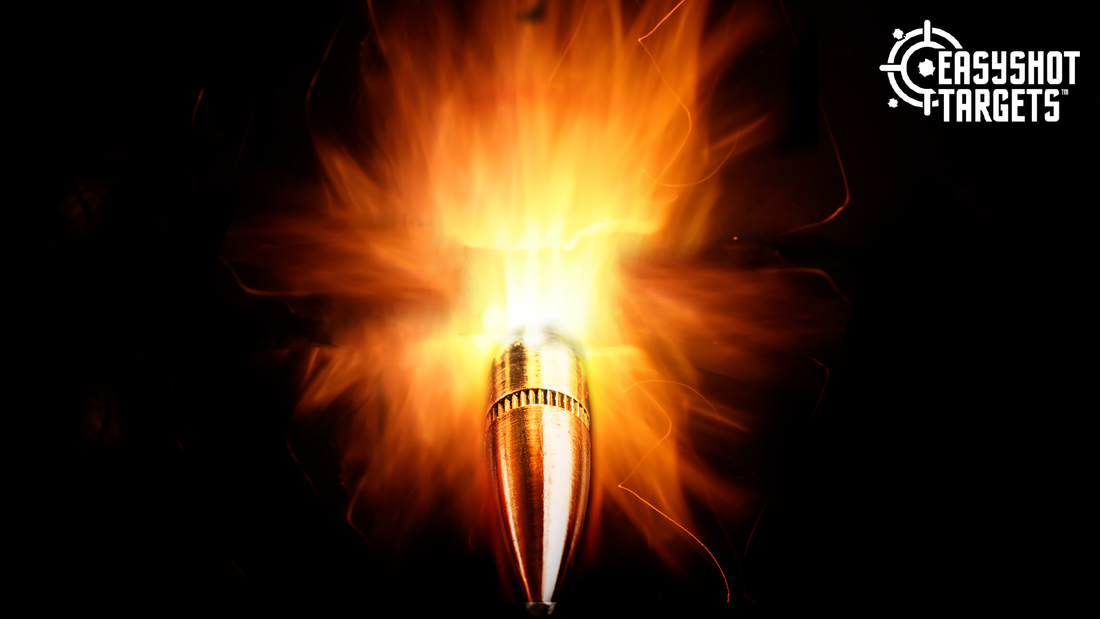 blazing bullet with black background 