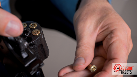 A man loading ammunition into his gun