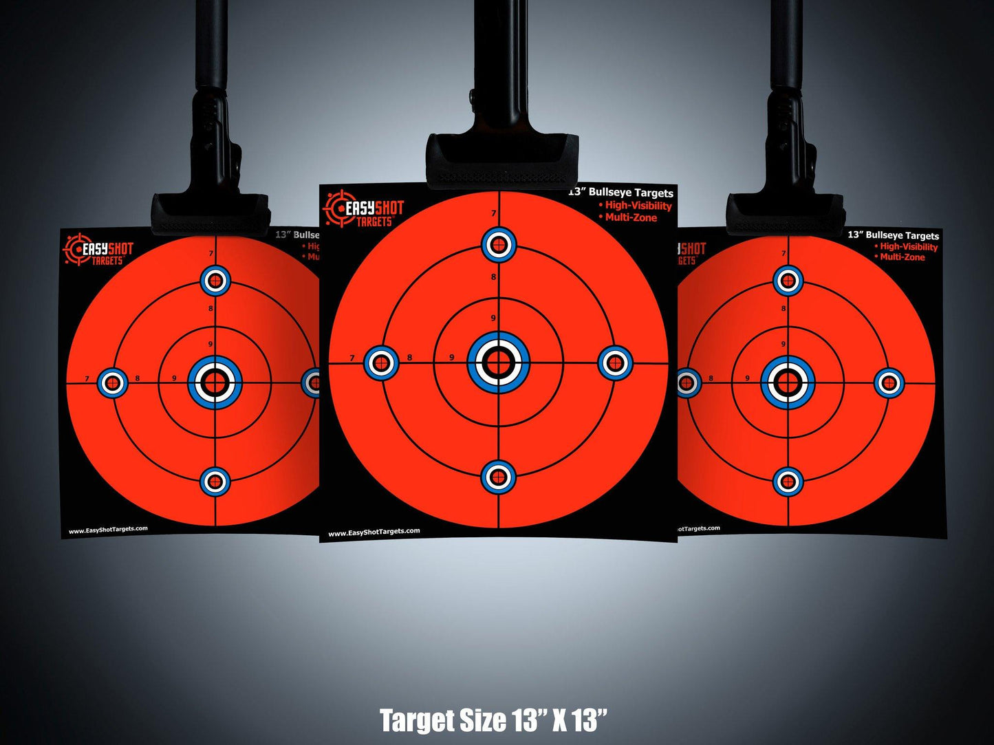 100 PACK- 13" Bullseye Targets - EasyShot Targets