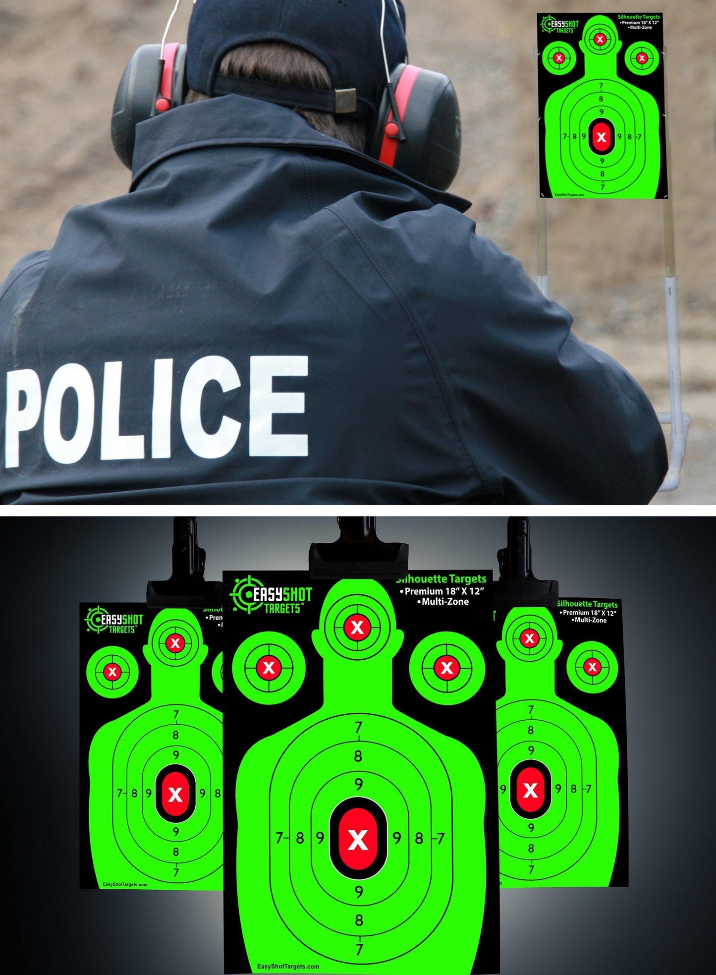 100 Pack - Neon Green - Silhouette Targets - EasyShot Targets
