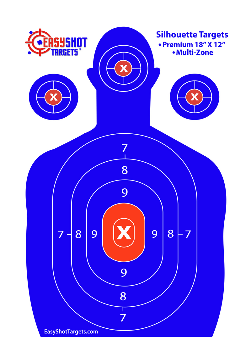 Blue - Silhouette Shooting Targets